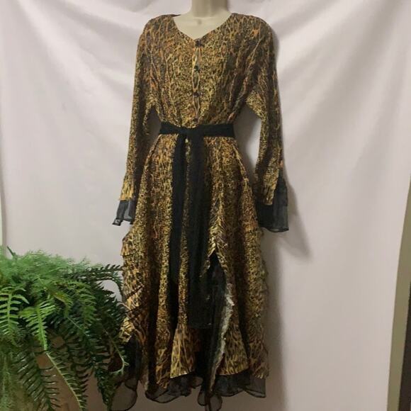 NWT SAINT GIL PARIS LEOPARD PRINT MAXI‎ - Picture 1 of 7